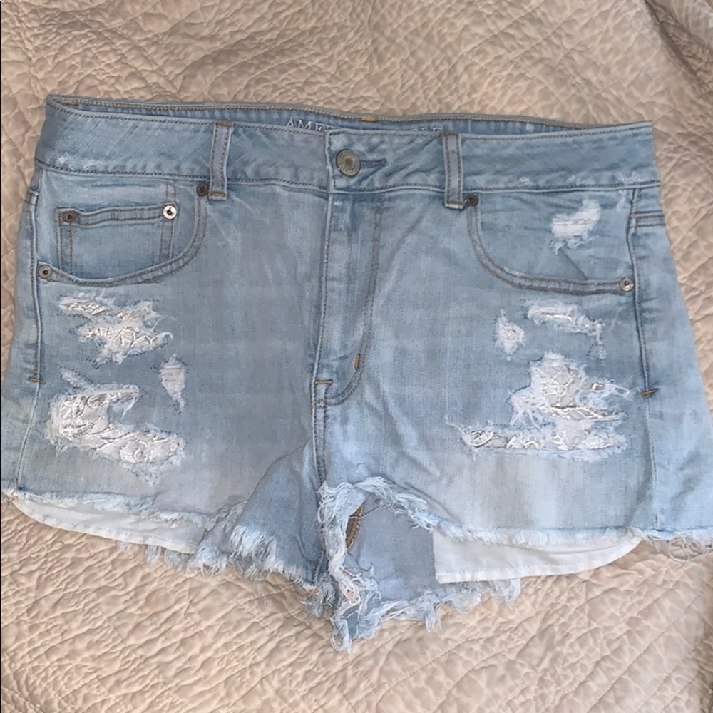 American Eagle Hi-Rise Shorty Jean Shorts